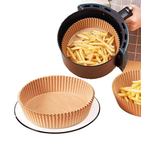 Papiers de cuisson jetables antiadhésifs, résistants à l'huile, écologiques, compatibles four, marron, pour friteuse à air, usage cuisine