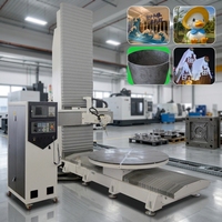 Máquina de Tallado CNC Vertical de 5 Ejes Rongchi, Router de Grabado 3D para Modelos Automotrices, Esculturas de Espuma, Madera y Moldes