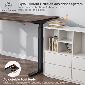 Giá rẻ văn phòng Ergonomic bảng máy tính lên Ergo Chiều cao có thể điều chỉnh động cơ kép điện 3-giai đoạn đứng bàn chân khung Úc - Product Image 5