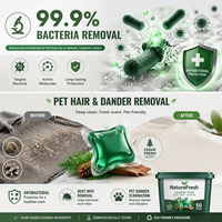 Tablettes de lessive pour animaux de compagnie - Détergent antibactérien en dosettes au parfum frais de cèdre pour chiens et chats
