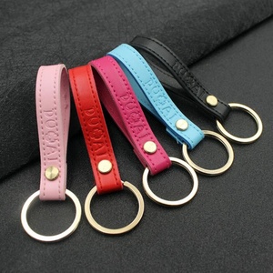 Zhongshan Oneway Oem Wholesale China Cheap Custom Red Blue Black Men Women Car Metal PU Leather Eco-friendly Durable Keychain - Product Image 2