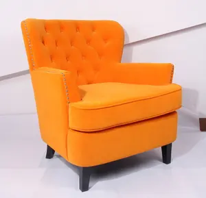 उच्च गुणवत्ता सिंगल सोफा कुर्सी आधुनिक अमेरिकी शैली लकड़ी एकल सीटर सोफा कुर्सी के लिए कमरे में रहने वाले