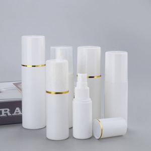 30ml 60ml 80ml 100ml HDPE Spray <b>Bottle</b> with Over Cap Round Shape Fine Mist <b>Bottle</b> with Gold Ring Cap - Product Image 3
