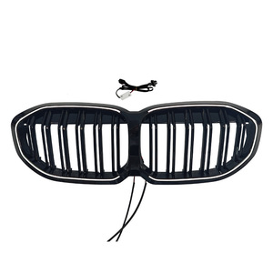 2019 a 2024 para <span class=keywords><strong>BMW</strong></span> Serie 1 F40 M135i 118i <span class=keywords><strong>118D</strong></span> <span class=keywords><strong>M</strong></span> Sport 128ti Rejilla de luz LED de doble línea Parrilla de lámpara delantera Rejilla iluminada - Product Image 1