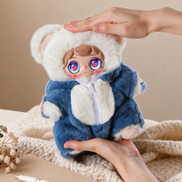 Peluche interactive intelligente AI Ours Bébé, 66 langues, voix interactive, yeux LED lumineux, mignonne et moelleuse, breloque de sac
