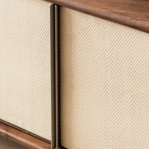 Mueble de <span class=keywords><strong>TV</strong></span> para Salón Estilo Italiano AJUNION, Marco de Madera, Puerta de Mueble con Tejido de Cuero Artificial, Soporte de <span class=keywords><strong>TV</strong></span>, Consola de Entretenimiento, Mesa de <span class=keywords><strong>TV</strong></span> - Product Image 6