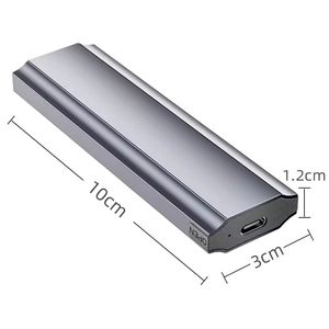 Portable Aluminum <b>M</b>.<b>2</b> Nvme Ngff <b>Ssd</b> Case Enclosure Dual Protocol Type-C Port USB 3.1 20Gbps Adapter for Portable USB 3.1 Adapter - Product Image 2