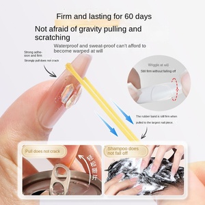 Meijia Luxury Millet Glue UV Gel Nail Glue Remover 2 pz/Set Trasparente Asciugatura Rapida Lunga Durata Non Tossico Polimerizzazione UV/LED 10g - Product Image 4
