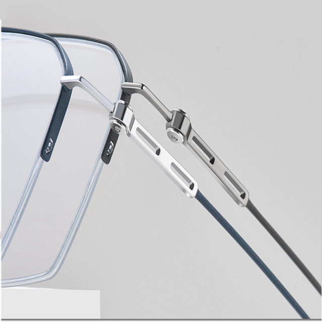 Slim Lightweight Comfortable Rectangle Half Rim Anti-Blue Light Titanium Optical Eyeglass Frames Gafas Occhialli Eye Glasses