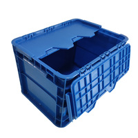 Caisse en plastique à couvercle rabattable UGET, 600*400*280, empilable, surface lisse, antistatique, pour le stockage de pièces, recyclable