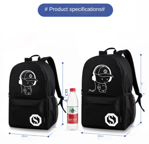 Sac à dos scolaire avec chargeur USB externe personnalisé, chargeur USB, ordinateur portable antivol, sac à dos pour ordinateur portable 14/15,6 pouces - Product Image 6