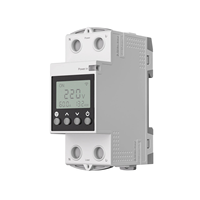 Interrupteur relais intelligent WiFi Tuya avec affichage LCD, protection contre les surtensions, les sous-tensions et les surintensités, disjoncteur