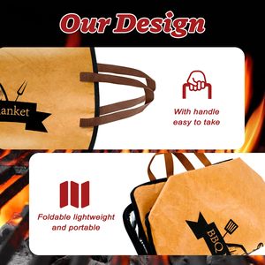 Manta para BBQ para reposar carne, bolsa grande reutilizable y aislada, manta plegable y aislada para reposar brisket, manta para barbacoa - Product Image 2