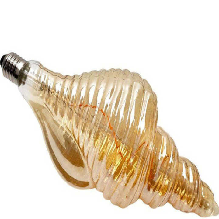 Antique Vintage Style LED Glass Bulb Lamps Sea Snail Lampshade with Festive Christmas Decorative Lighting Incandescent Bulbs