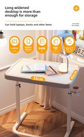 Style moderne Bureau simple Table d'appoint pliable pour canapé Bureau Salon Table de chevet extensible Métal Plastique Utilisation pour ordinateur portable