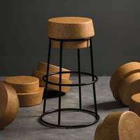 Furgle — chaise de Bar en fer forgé, siège de style nordique avec liège, pour la maison, Design créatif de café