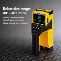 Escáner de Varillas de Refuerzo Integrado Profesional, Detector de Acero en Concreto de Alta Precisión para Inspección de Construcción