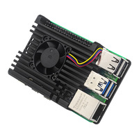 Casing Logam Aluminium Alloy Armor Shell Raspberry Pi 5 dengan Pendingin Pasif dan Kipas PWM Opsional untuk Rpi 5