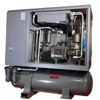 Compresseur d'air à vis intégré haute pression 20HP 16bar 4-en-1 VSD Dryer Réservoir Peinture 380V Moteur 16bar Compresseur haute pression