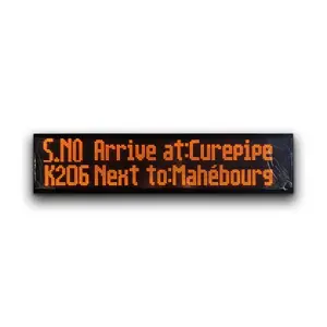Custom 13x128 dots white bus LED destination stop sign digital signage front exterior screen display