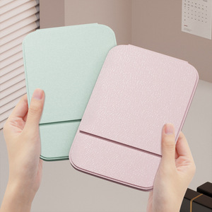 Folding <b>Makeup</b> <b>Mirror</b> Square Aluminum Lens Portable Flip Top For Home Dorm Students - Product Image 1