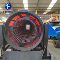Usine de lavage d'or haute performance, trommel portable avec moteur, capacité de 50 à 300 TPH pour la séparation de l'or du sable de rivière