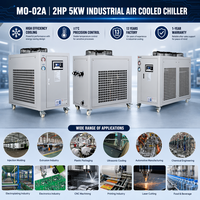Refroidisseur d'eau industriel refroidi par air Machine Mori MO-02A 2HP, capacité de refroidissement 5KW, haute efficacité énergétique pour broche de machine CNC