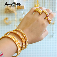 Hot Simple Style Réglable Anneau Ouvert Bracelet Bracelet Femmes Bracelets et Anneaux Ensembles