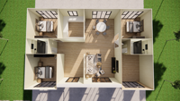 Villa préfabriquée en conteneur, lodge préfabriqué, habitation mobile, écologique