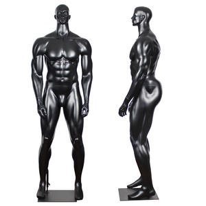 Maniquí muscular negro <span class=keywords><strong>de</strong></span> fibra <span class=keywords><strong>de</strong></span> vidrio, cuerpo <span class=keywords><strong>completo</strong></span>, maniquíes <span class=keywords><strong>de</strong></span> <span class=keywords><strong>hombre</strong></span> - Product Image 1