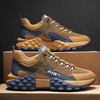 Chaussures de randonnée et de trekking pour homme, en daim, semelle épaisse, lacets, antidérapantes, sportives, athlétiques