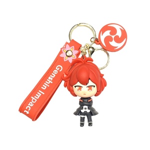 Llavero Creativo de Dibujos Animados con Figura de PVC de Zhongli, Colgante para Bolsa, Impermeable, Keqing, <span class=keywords><strong>Ganyu</strong></span> - Product Image 5