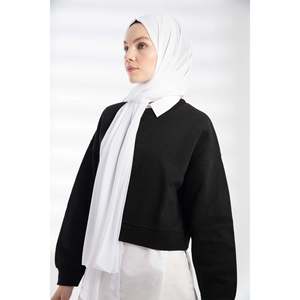 ผ้าคลุมกันแดดชีฟองสีขาวแบบยาวสำหรับผู้หญิง ผ้าพันคอเนื้อบางเบา ระบายอากาศได้ดี แฟชั่นเครื่องประดับศีรษะ - Product Image 2