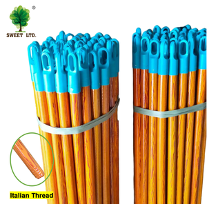 Manche de <span class=keywords><strong>balai</strong></span> et de serpillière en bois d'eucalyptus 120*2.2cm pour la maison, compatible <span class=keywords><strong>avec</strong></span> balais, serpillières et pelles à poussière - Product Image 1