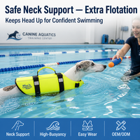 Harnais de flottabilité réglable personnalisé pour chien avec boucle dissimulée, haute flottabilité, anti-UV, imperméable, pour sports nautiques estivaux