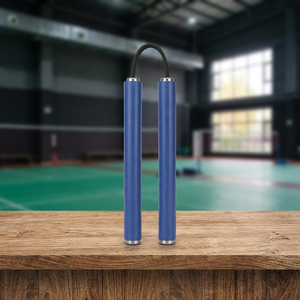 Nunchaku en acier droit bleu 25 mm léger et respirant, équipement d'entraînement d'arts martiaux 1,2 m Taekwondo unisexe - Product Image 6