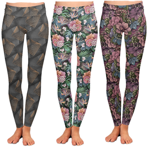 Créez vos propres leggings personnalisés imprimés en gros, 92 % polyester, 8 % élasthanne, décontractés, respirants, taille mi-haute, avec coutures - Product Image 1
