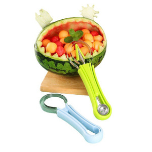 3 In 1 Fruit Scoop Set Stainless Steel Watermelon Carving Tool Peeler For Fruit DIY Kitchen Tools - Product Image 5