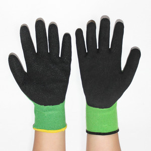 Suncend رغوة اللاتكس + مجعد اللاتكس المغلفة مقاومة للانزلاق قفازات العمل المريحة - Product Image 6