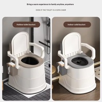 Chaise de toilette portable détachable, personnalisable, en plastique, pour adultes, personnes âgées, handicapés, robuste, nouveau modèle