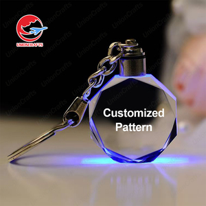 Bán buôn tùy chỉnh xe logo ảnh Móc Chìa Khóa Vòng K9 trong suốt trống Laser khắc 3D Led ánh sáng Thủy Tinh Pha Lê Acrylic <span class=keywords><strong>Keychain</strong></span> - Product Image 2