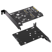 Kartu Adaptor Dual MSATA ke III 2-in-1 dengan Kecepatan 520MB/s Tersedia untuk Ekspansi Penyimpanan Desktop/Laptop