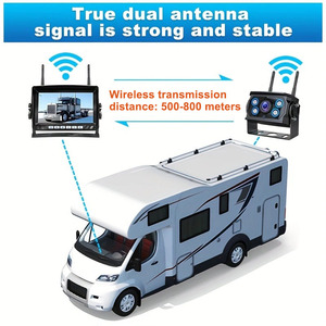 Không dây xe máy ảnh 7 inch hỗ trợ quay video không dây sao lưu máy ảnh phía sau xem cho xe tải hệ thống an ninh DVR Ghi âm - Product Image 6