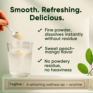 Complément alimentaire en poudre à base <span class=keywords><strong>de</strong></span> plantes pour le soutien <span class=keywords><strong>de</strong></span> la digestion quotidienne et l'équilibre intestinal, pour hommes et femmes, réduit la pression digestive, saveur pêche mangue - Product Image 5