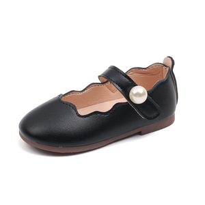 Zapatos Casuales para Niñas de Piel Sintética, Zapatos de Vestir de Princesa de Color Sólido con Suela Suave, Zapatos de Ballet con Perlas para Niñas - Product Image 6