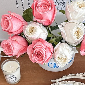 Roses artificielles de luxe avec branches <span class=keywords><strong>pour</strong></span> <span class=keywords><strong>cheminée</strong></span>, fleurs en polyester de qualité supérieure <span class=keywords><strong>pour</strong></span> décoration de <span class=keywords><strong>foyer</strong></span> - Product Image 2