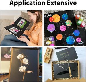 Foglio 100 personalizzato carta scrapbooking 250gsm nero <span class=keywords><strong>cartoncino</strong></span> stampabile 8.5X11 materiale di pasta pesante rivestito per uso stampante - Product Image 5