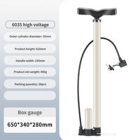 Pompe à main haute pression portable de qualité supérieure, 80-130 PSI, construction métallique, avec manomètre, pour vélos, motos, ballons