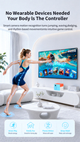 Nouvelle console de jeu M58 à détection de mouvement, 32 jeux intégrés, prise en charge du Wi-Fi, sortie TV, idéale comme cadeau d'anniversaire pour enfants