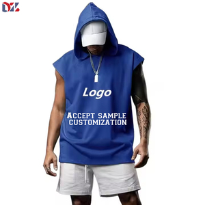 Canotte con Cappuccio Casual da <span class=keywords><strong>Uomo</strong></span> per Palestra, Magliette 3D XL da Allenamento, T-Shirt per Bodybuilding, Lavorazione a Maglia Lavata 100% Poliestere per Fitness - Product Image 1